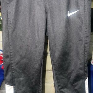 Nike Kids Black Joggers with White Swoosh
